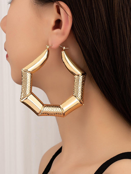 Fearless Woman Throwback Hoop Earrings